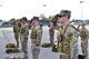 U.S Airmen from the 354th Civil Engineer Squadron Explosive Ordnance Disposal (EOD) flight render a salute during a ceremony on Eielson Air Force Base, Alaska, July 31, 2020. The ceremony was held to honor the 32 EOD Airmen who paid the ultimate sacrifice in the line of duty. (U.S. Air Force photo by Senior Airman Beaux Hebert)