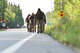 U.S. Airmen from the 354th Civil Engineer Squadron Explosive Ordnance Disposal (EOD) flight ruck outside of Eielson Air Force Base, Alaska, July 31, 2020. The Eielson EOD flight annually rucks from Eielson AFB to the Arctic Circle in honor of 32 EOD Airmen who paid the ultimate sacrifice. (U.S. Air Force photo by Senior Airman Beaux Hebert)