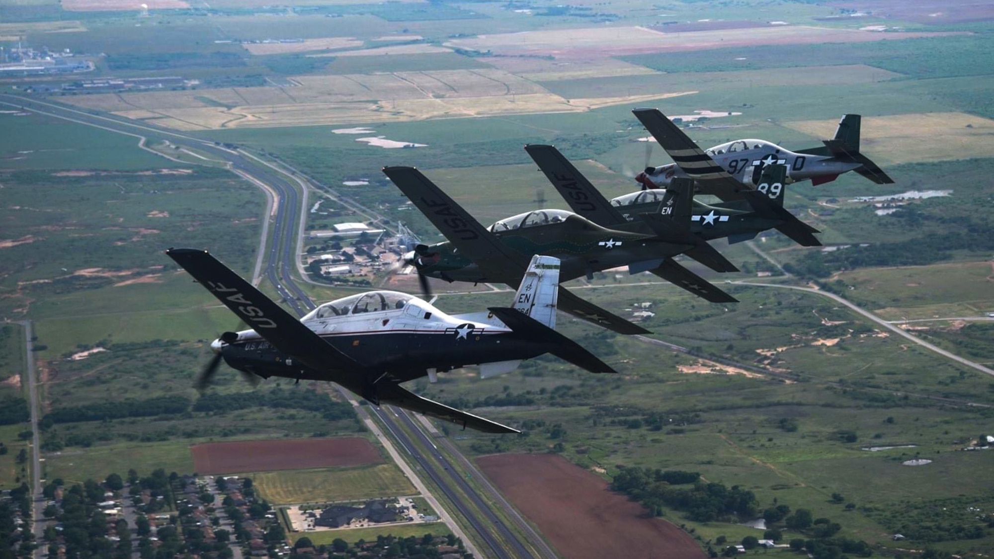80th FTW pilots fly in formation over North Texas