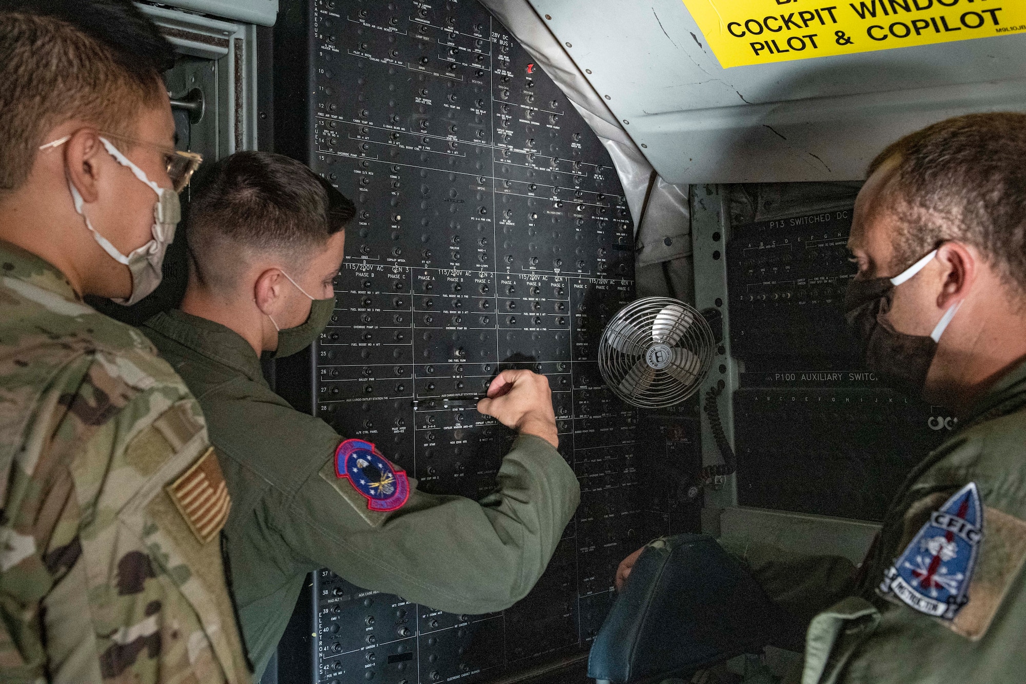 Students design KC-135 part.
