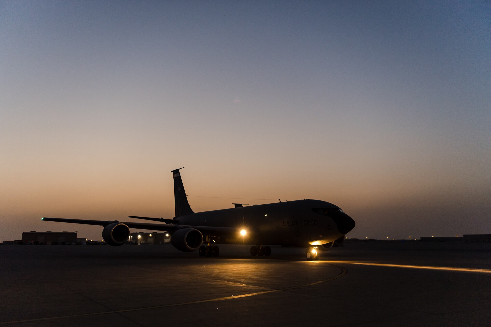 379th EAMXS members prepare KC-135 Stratotanker for mission