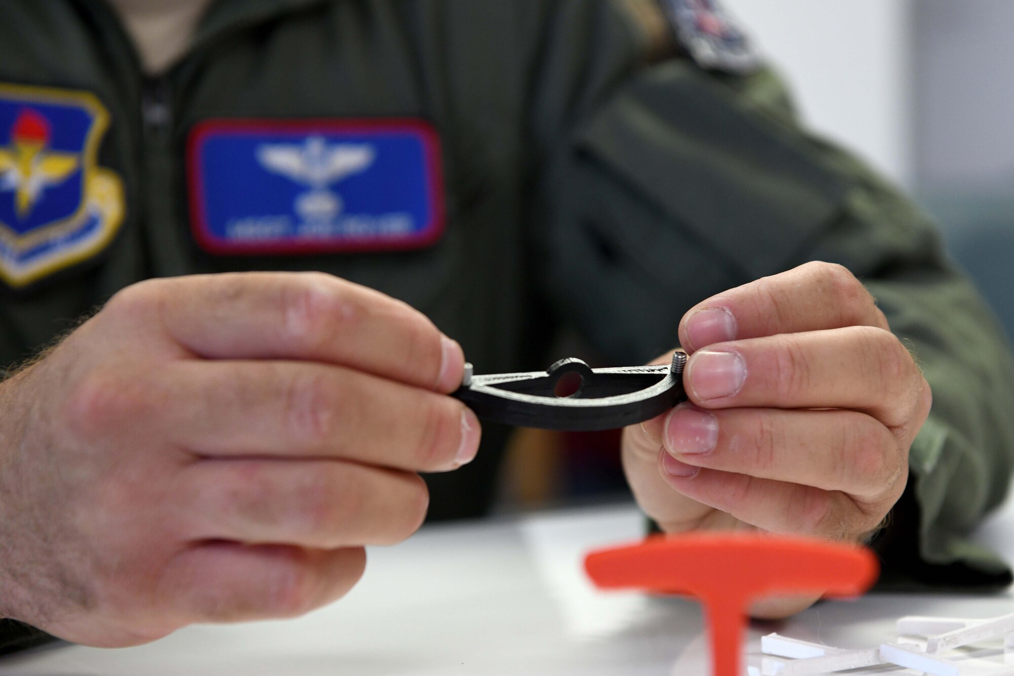 Students design KC-135 part.