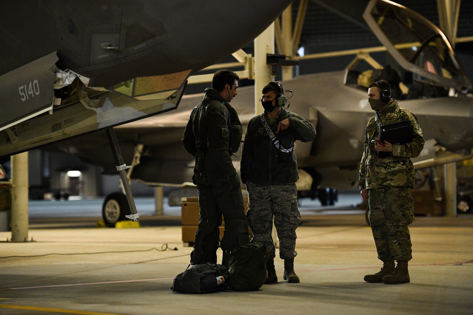 A photo of the 421st Fighter Squadron deployment to the Middle East.