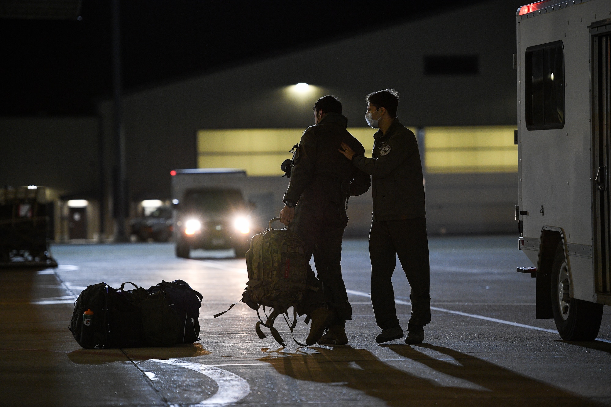 A photo of the 421st Fighter Squadron deployment to the Middle East.