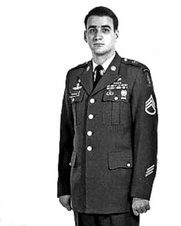 U.S. Army National Guardsman Staff Sgt. Donald Tarrance poses for an official photo after being award Soldier of the Year for the 20th Special Forces Group Airbone Birmingham, Ala. The, now, Air Force Reserve Chief Master Sgt. Donald Tarrance has served for over 40 years and has over 4,500 flight hours as a loadmaster. (Courtesy photo)