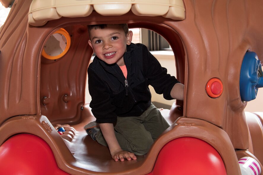 a child plays in a daycare
