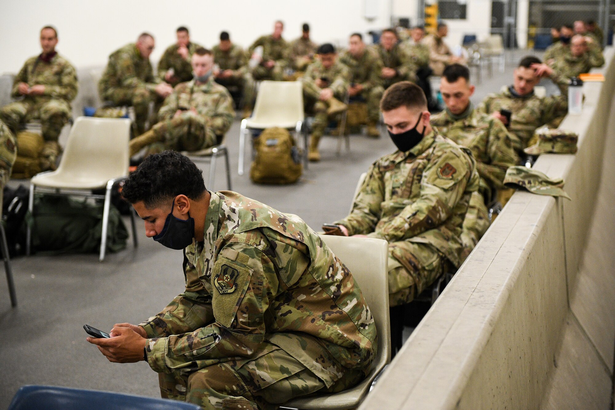 A photo of the 421st Fighter Squadron deployment to the Middle East.