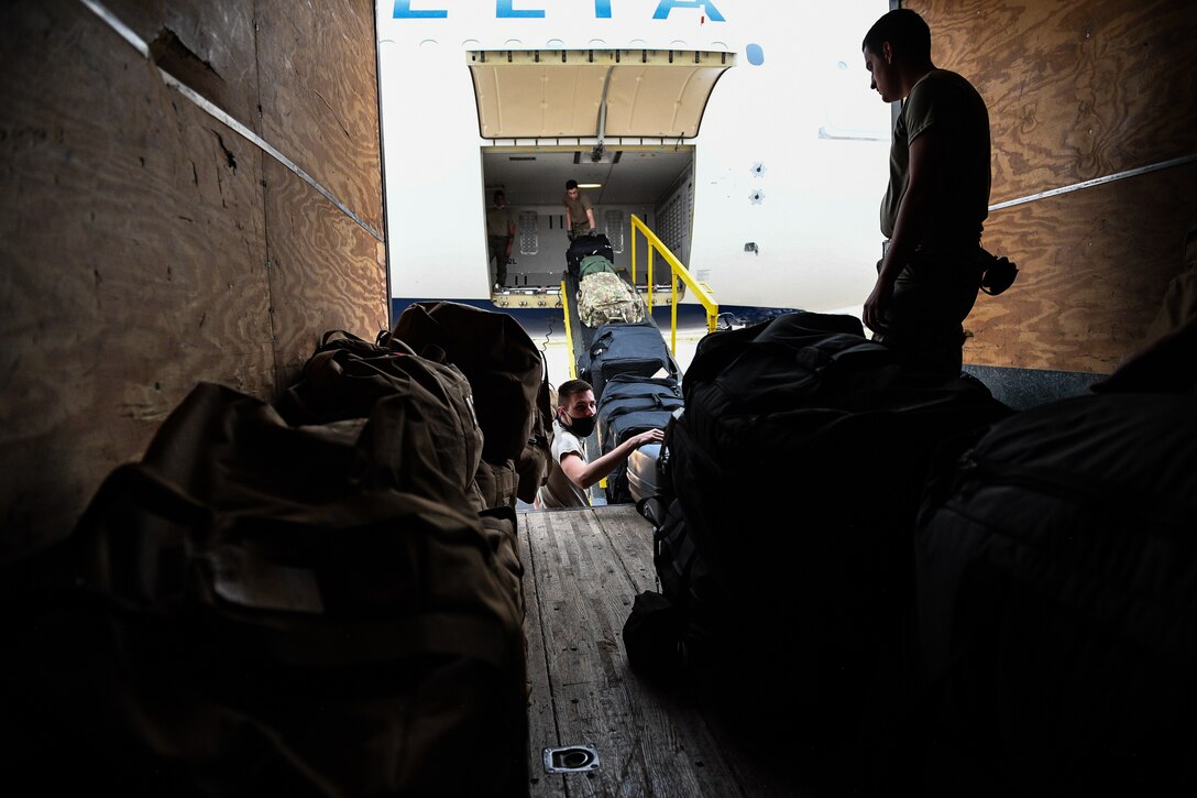 A photo of the 421st Fighter Squadron deployment to the Middle East.