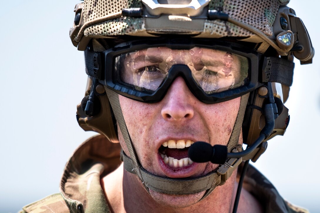 Photo of Airman shouting