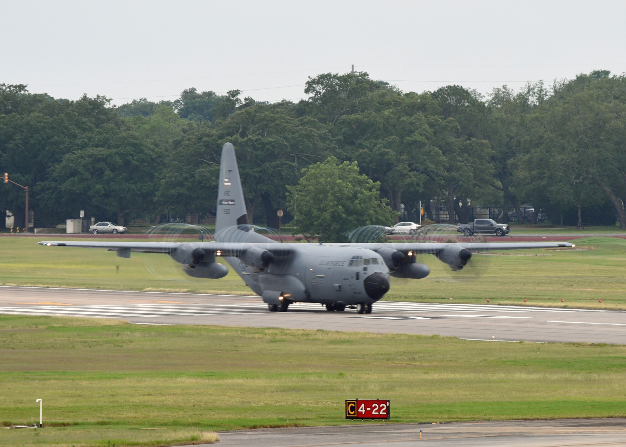 Members of the 53rd Weather Reconnaissance Squadron, or Air Force Reserve Hurricane Hunters, takeoff today for a storm mission into Tropical Depression Three located in the Bay of Campeche. The mission originally scheduled as an invest became a fix mission before departing. The 53rd WRS will gather weather data and send it to the National Hurricane Center which helps to improve their computer models that forecast movement and intensity. (U.S. Air Force photo by Jessica L. Kendziorek)