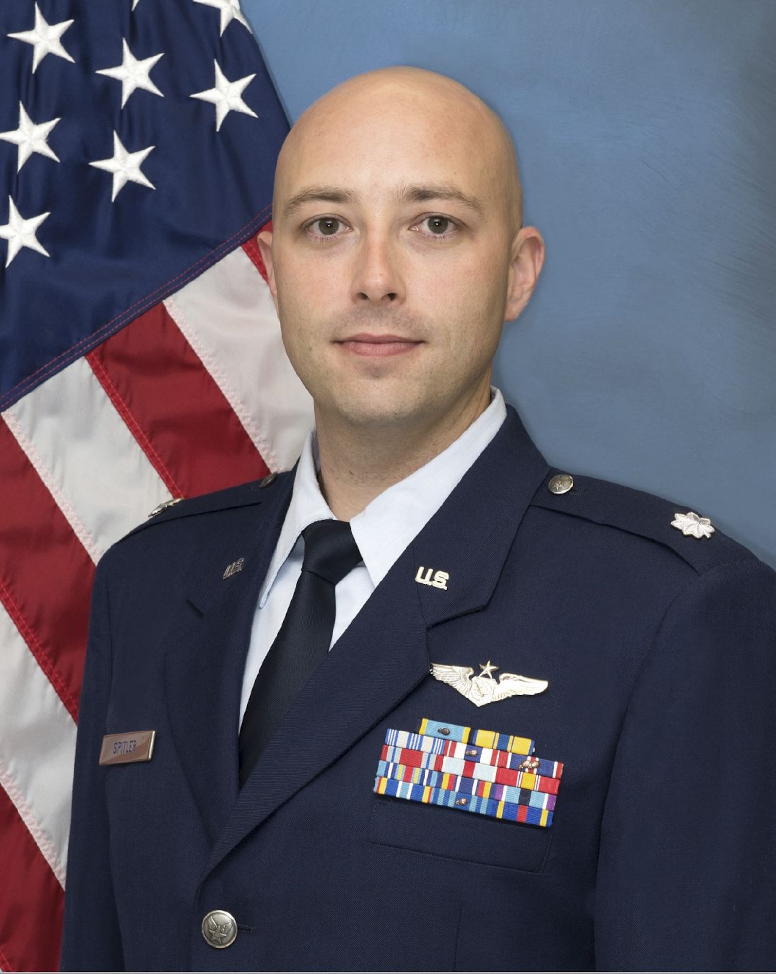 Official photo of Lieutenant Colonel David Spitler in his service dress uniform