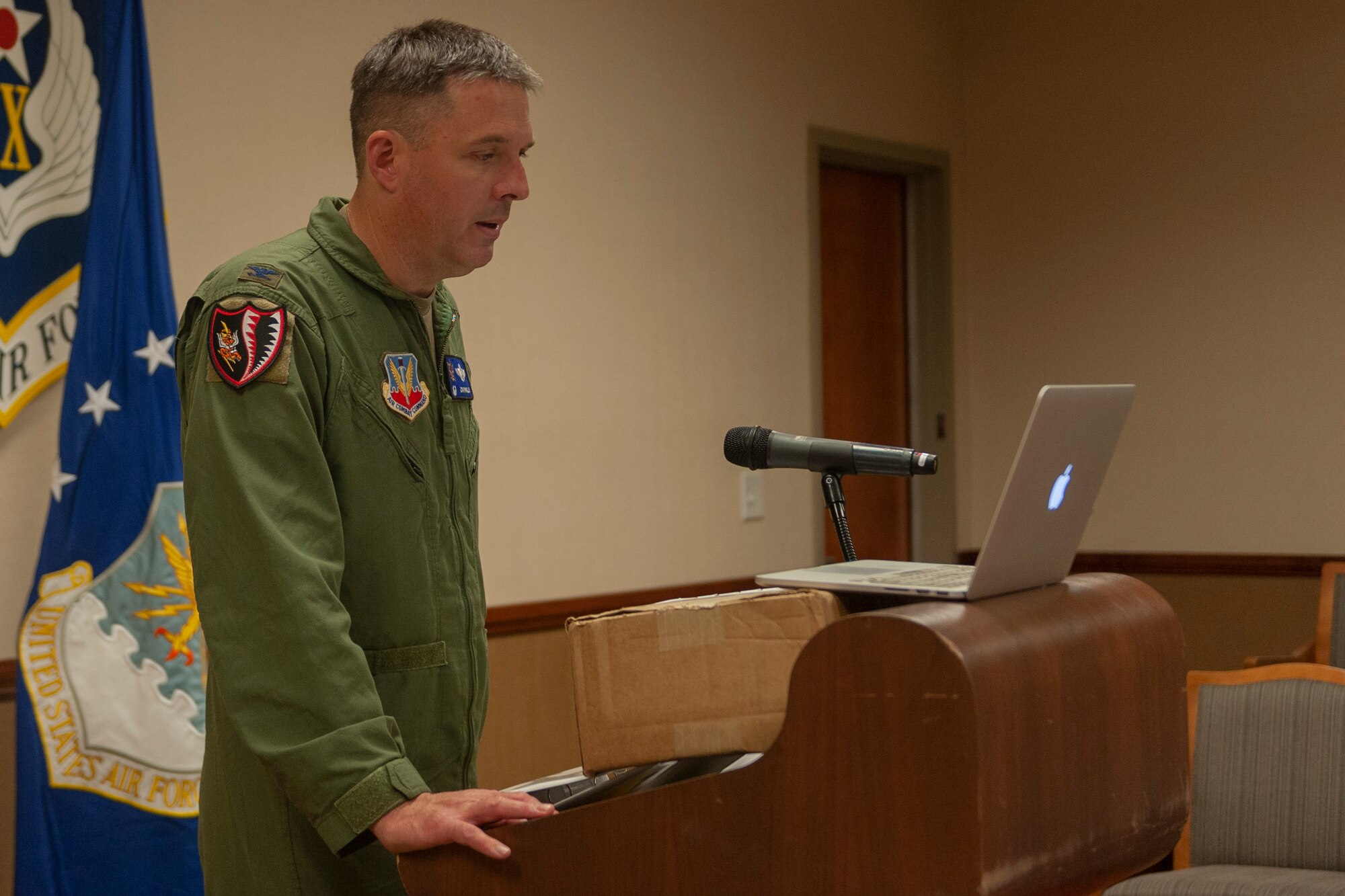 Photo of Col. Walls making closing remarks