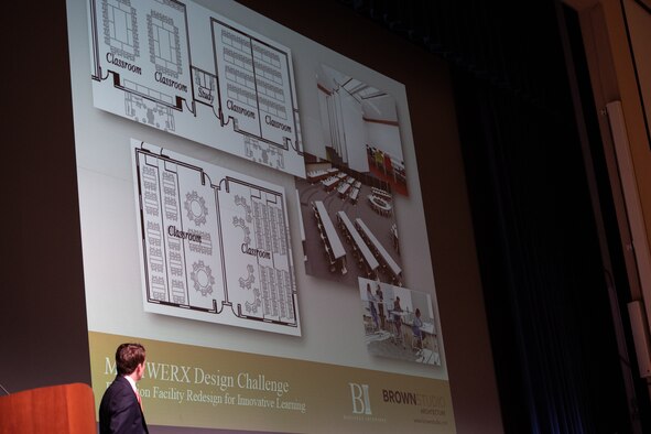 Brown studio Architecture presents their ideas during the MGMWERX and Air University design challenge.