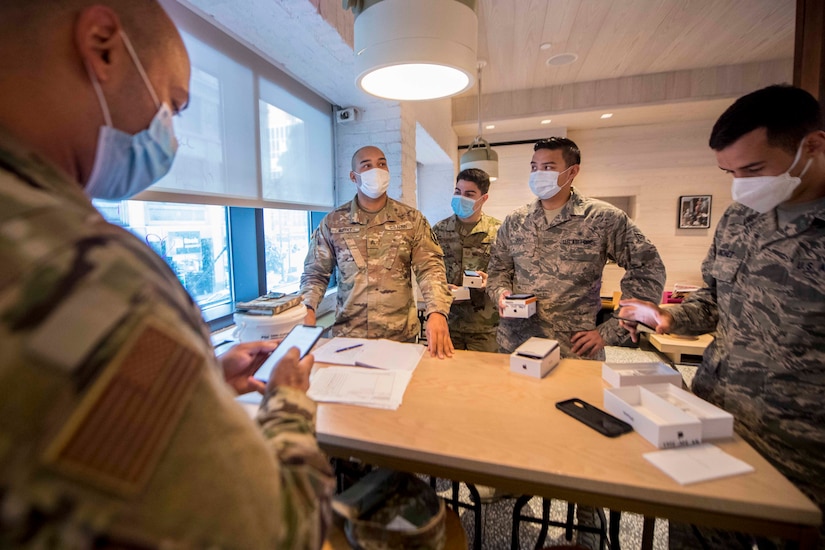 Soldiers and airmen working side by side.