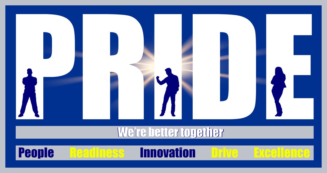 Graphic shows PRIDE with the words "readiness," "Drive" and "Excellence" highlighted.
