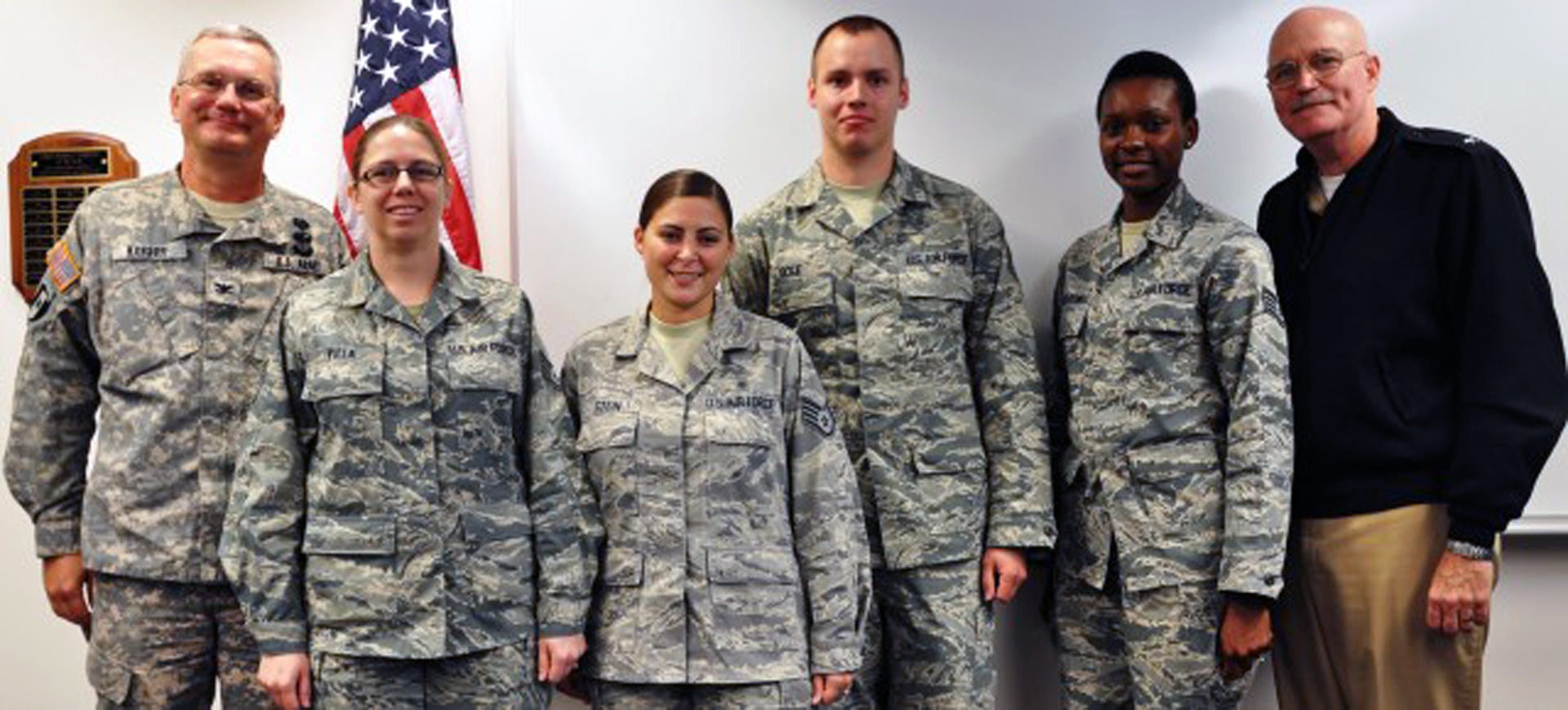 The first Medical Education and Training Campus graduates were four Air Force students who completed a two-week pharmacy craftsman course that was required for advancement. The course was previously taught at Sheppard Air Force Base in Wichita Falls, Texas, and became a joint-service course following the move to METC.