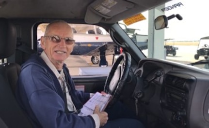 Carl Powers, T-6 maintainer from the 12th Flying Training Wing, Joint-Base San Antonio-Randolph, Texas, retired May 31 after 50 years of uniformed and civil service. (U.S. Air Force photo)