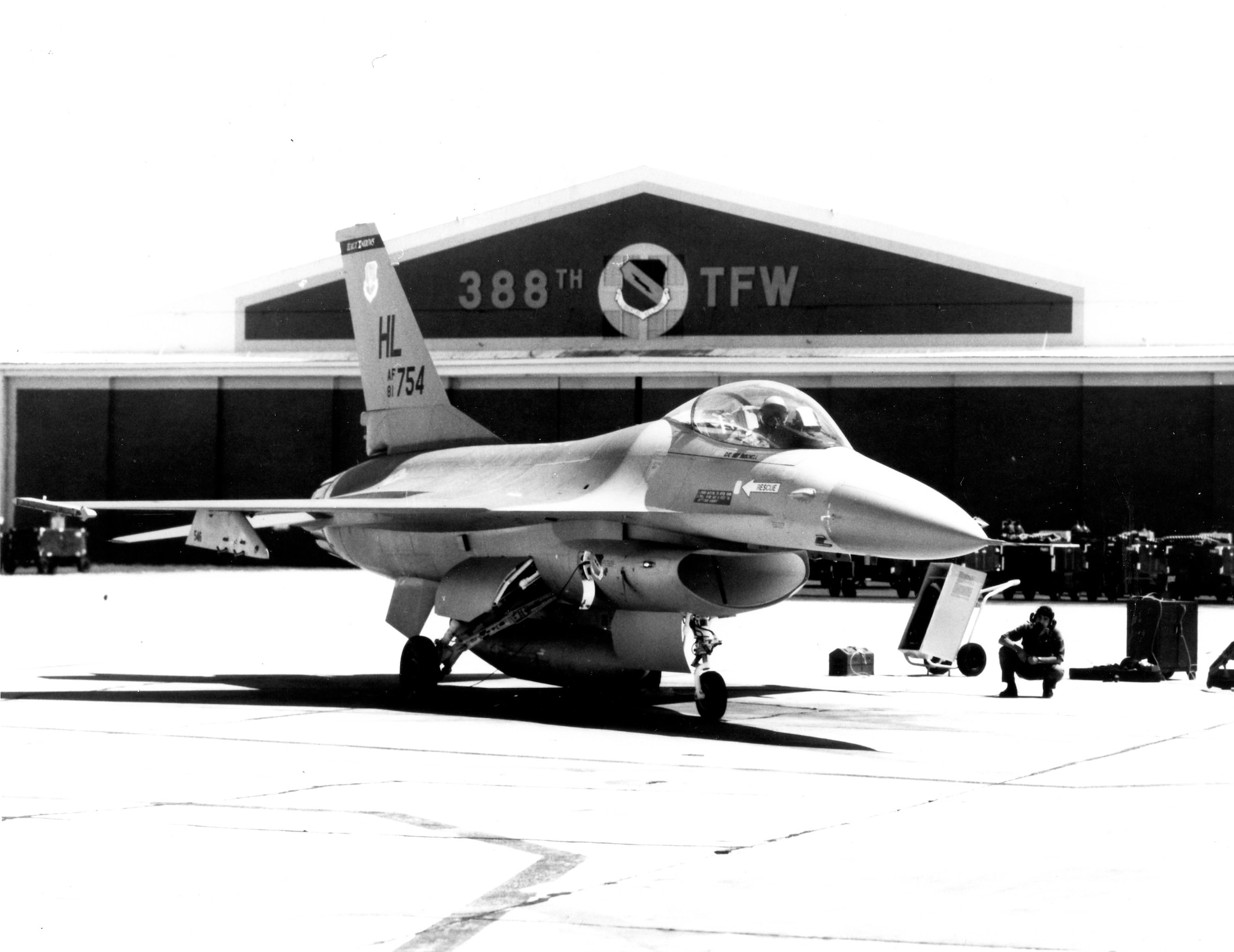 Upon arrival of its assigned new fourth-generation F-16 lightweight fighter aircraft during 1979, the 388th Tactical Fighter Wing became the first operational F-16 unit in the Air Force.