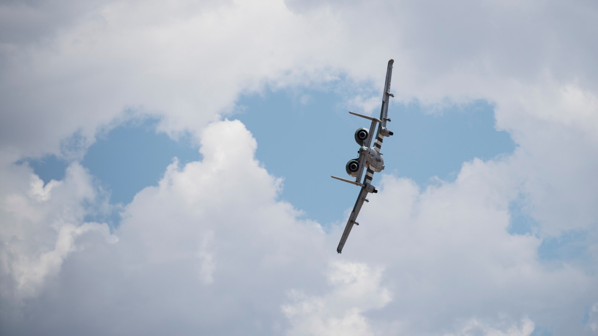 A photo of an A-10 flying