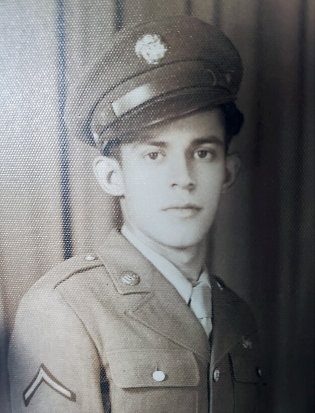 Raul Garza in uniform during World War II.