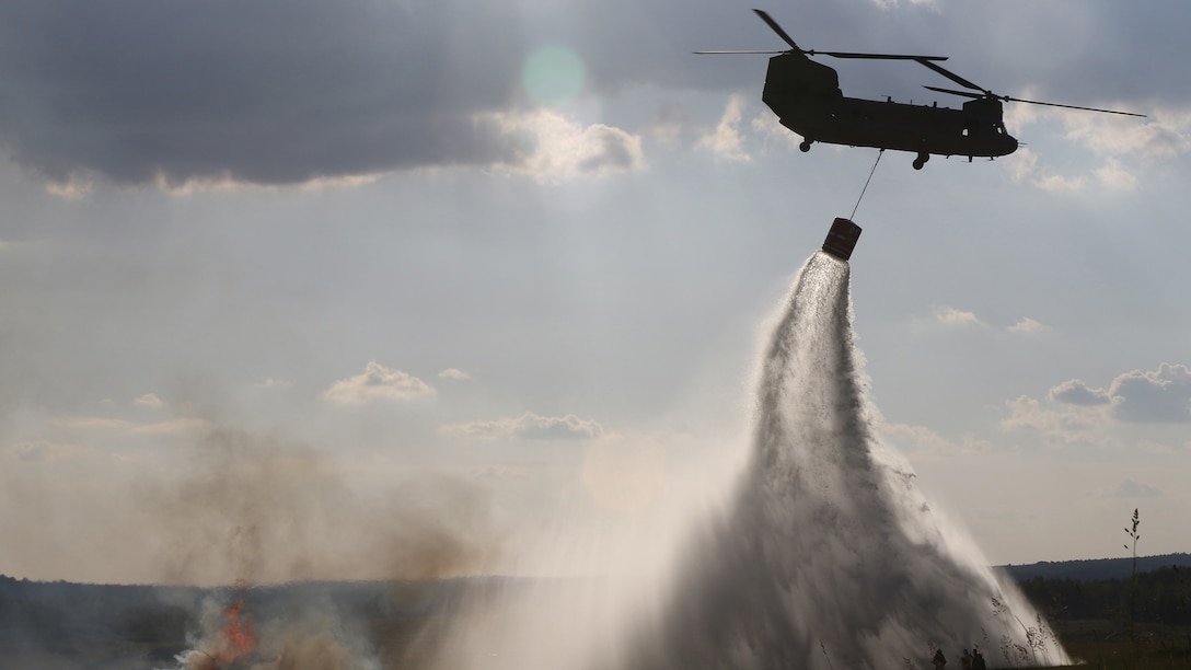 12th Combat Aviation Brigade aerial firefighting assistance
