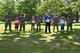 Members of the First Sergeants Council stand behind winners of the 31-day run, walk challenge at Hanscom Air Force Base, June 4. The event took place throughout the month of May, and the 40 participants logged over 3,000 miles. (U.S. Air Force Photo by Todd Maki)