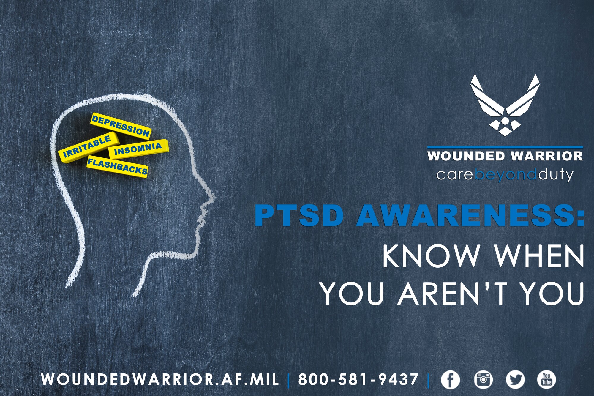 Master Sergeant (retired) Patrick Poe was diagnosed with PTSD in 2016, after multiple tours down-range as a Security Forces Training non-commissioned officer. To help cope with the symptoms, Poe stays active with his son, sees a counselor, and does art.