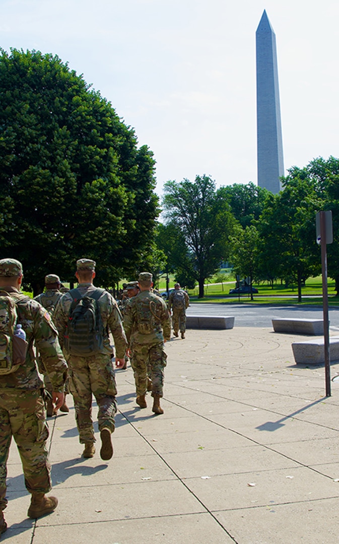 Florida National Guard Soldiers from the 2-124 Infantry Regiment are performing missions in the nation’s capital to protect national monuments and ensure citizens’ right to peaceful assembly.