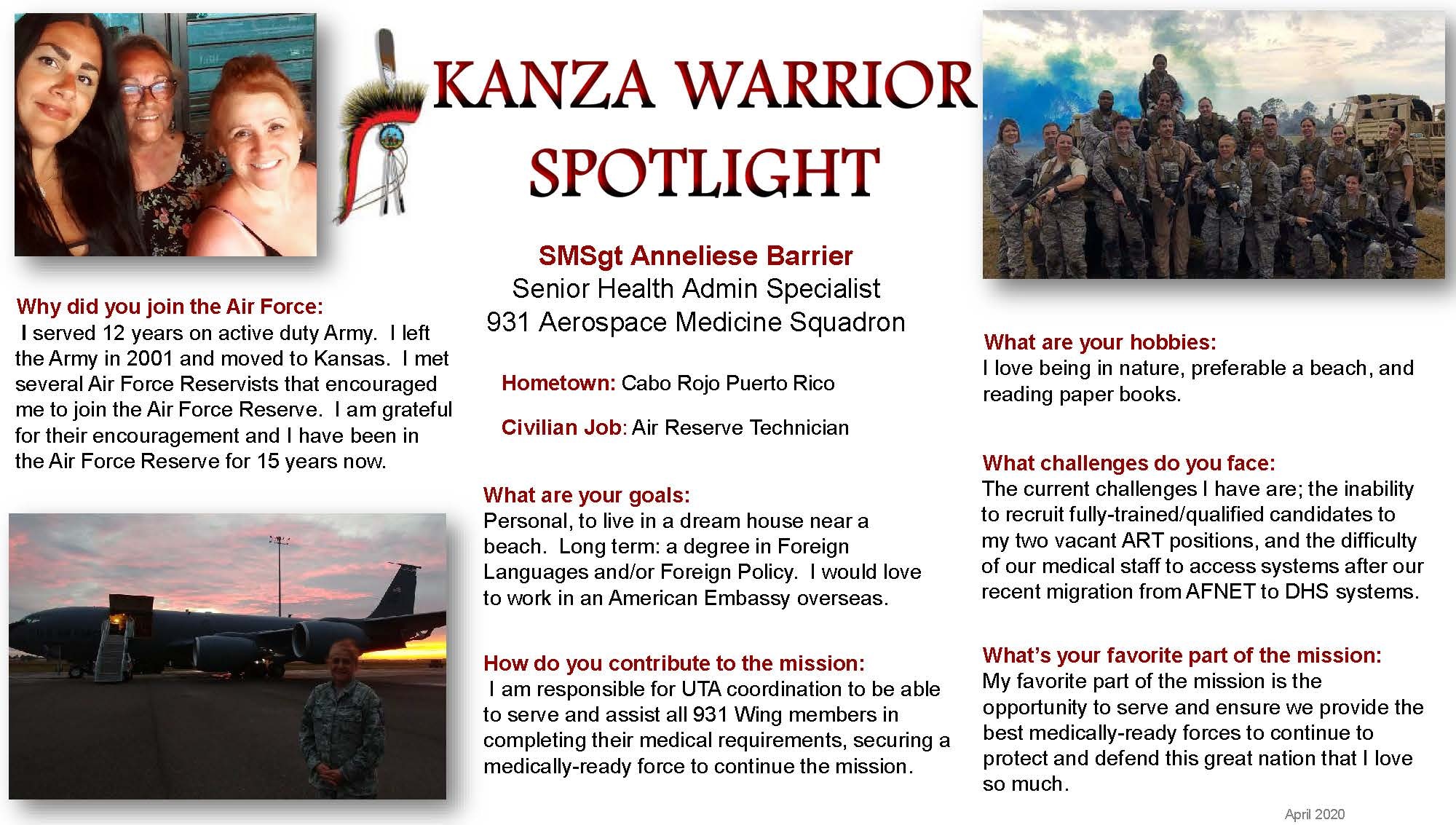 April KANZA Warrior Spotlight