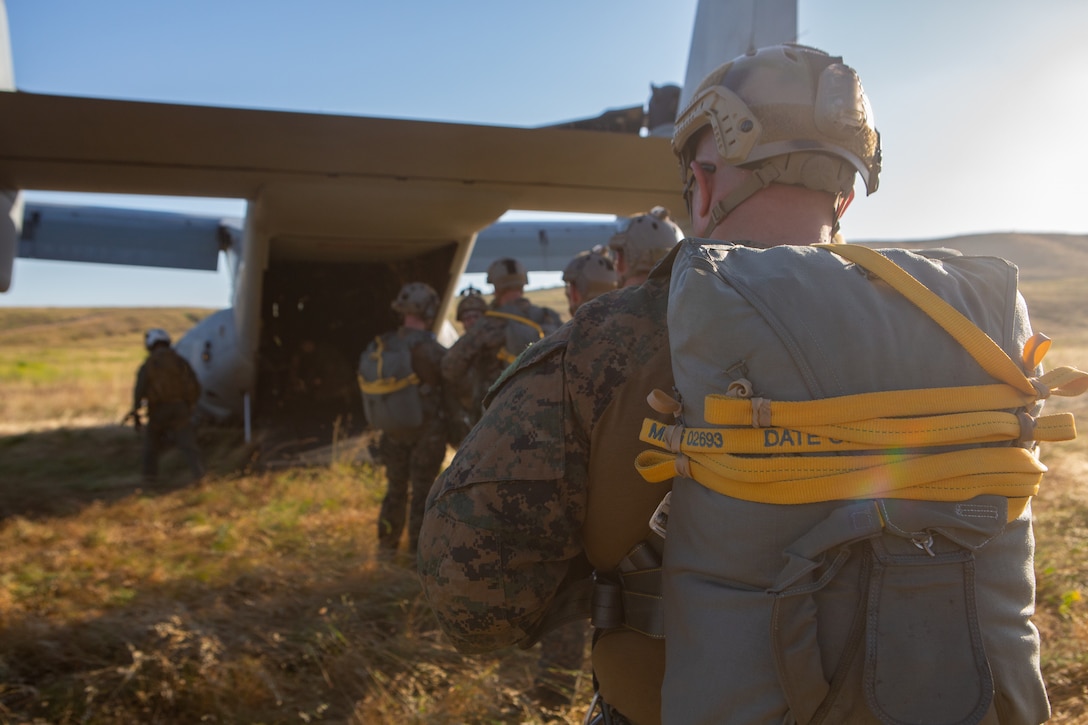 The parachute training honed participants’ tactical readiness for insertion into locations where other methods may not be viable. (U.S. Marine Corps photo by Cpl. Patrick Crosley)
