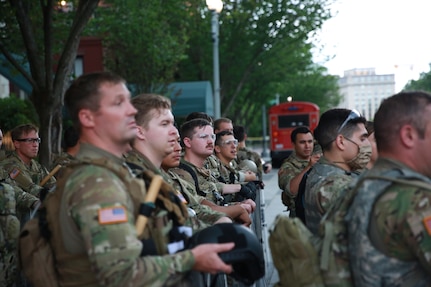 Approximately 200 Utah National Guard Soldiers returned to Salt Lake City, Sunday, June 7, 2020 following an activation at the request of the Secretary of Defense to augment civil authorities in Washington, D.C. amid civil unrest.