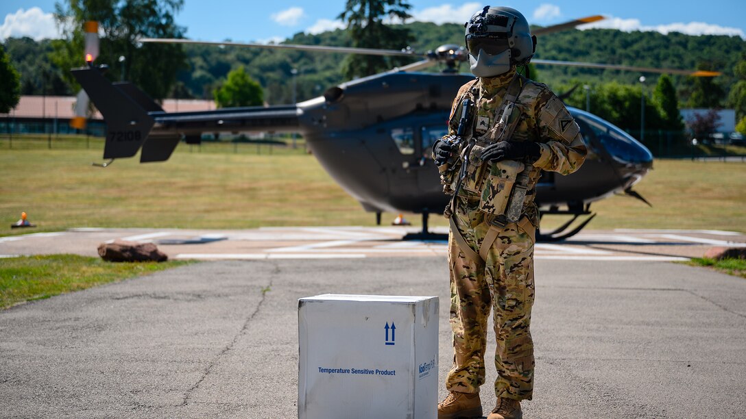 JMRC Falcons transport COVID-19 Tests to Landstuhl Regional Medical Center
