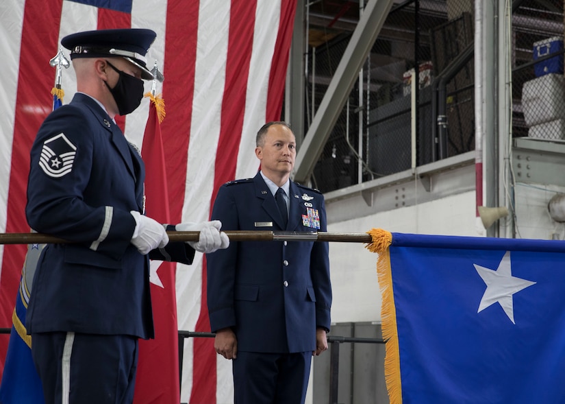 Col. Daniel Boyack, commander Utah Air National Guard, promotes to the rank of Brigadier General at a promotion ceremony at Roland R. Wright Air National Guard Base, Salt Lake City, Utah on June 6, 2020.