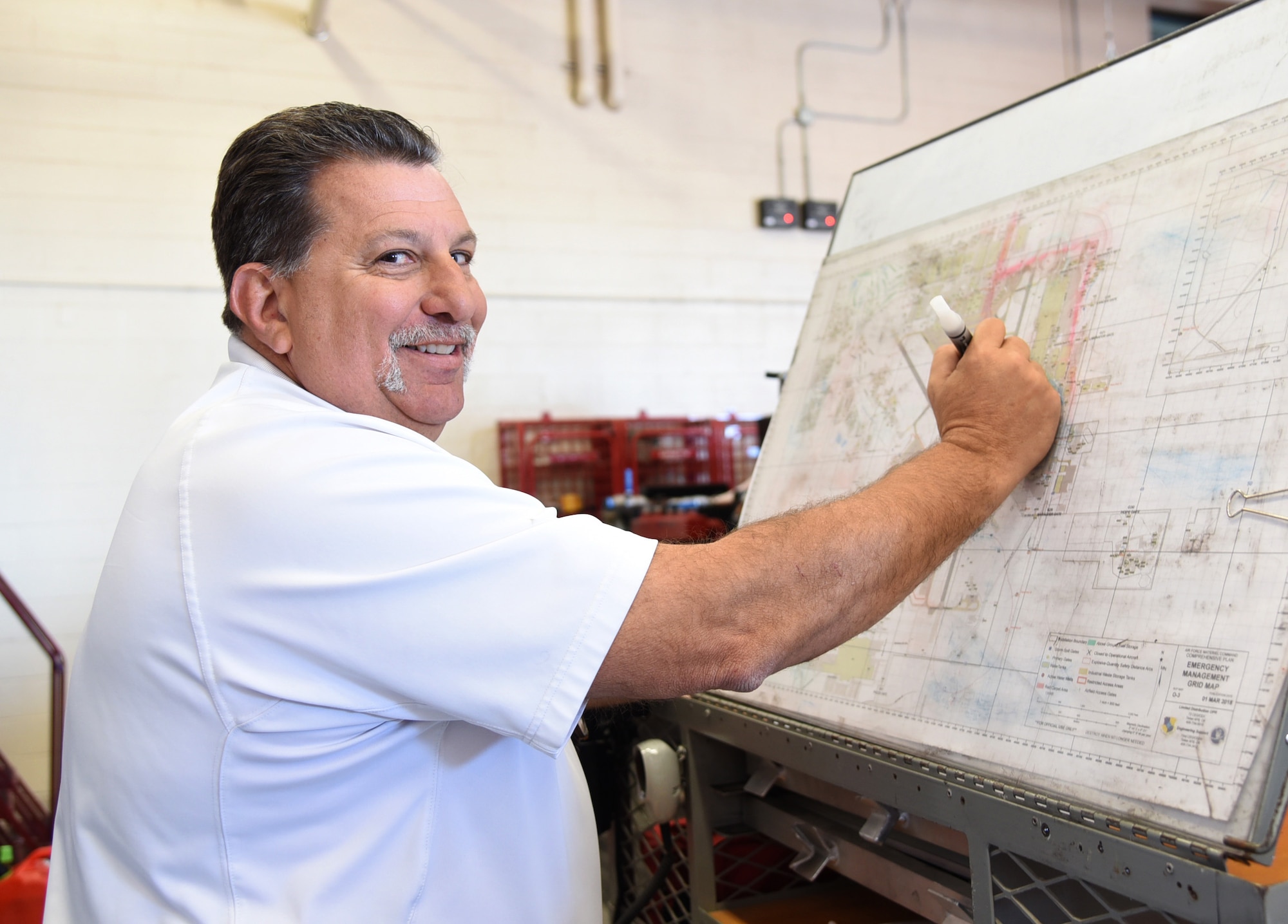 Tom Trello, assistant chief of operations for the Tinker Fire Department, has served as a firefighter for 34 years.