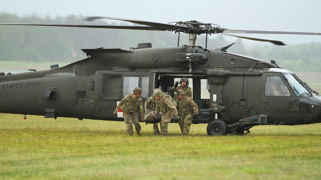 3rd Infantry Division Soldiers participate in MEDEVAC exercise