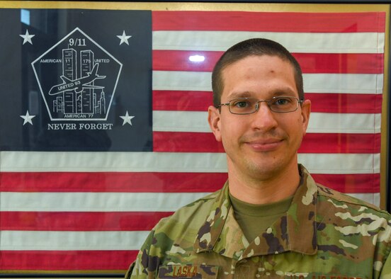 Tech Sgt. James Laska, 459th Air Refueling Wing Chaplain Corps, Religious Affairs Airman, recently used his extensive medical background gained from both his military and civilian training to save a life while on his civilian job. (U.S. Air Force photo/SrA Andreaa Phillips)