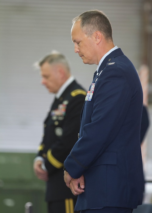 Col. Daniel Boyack, commander Utah Air National Guard, promotes to the rank of Brigadier General at a promotion ceremony at Roland R. Wright Air National Guard Base, Salt Lake City, Utah on June 6, 2020.