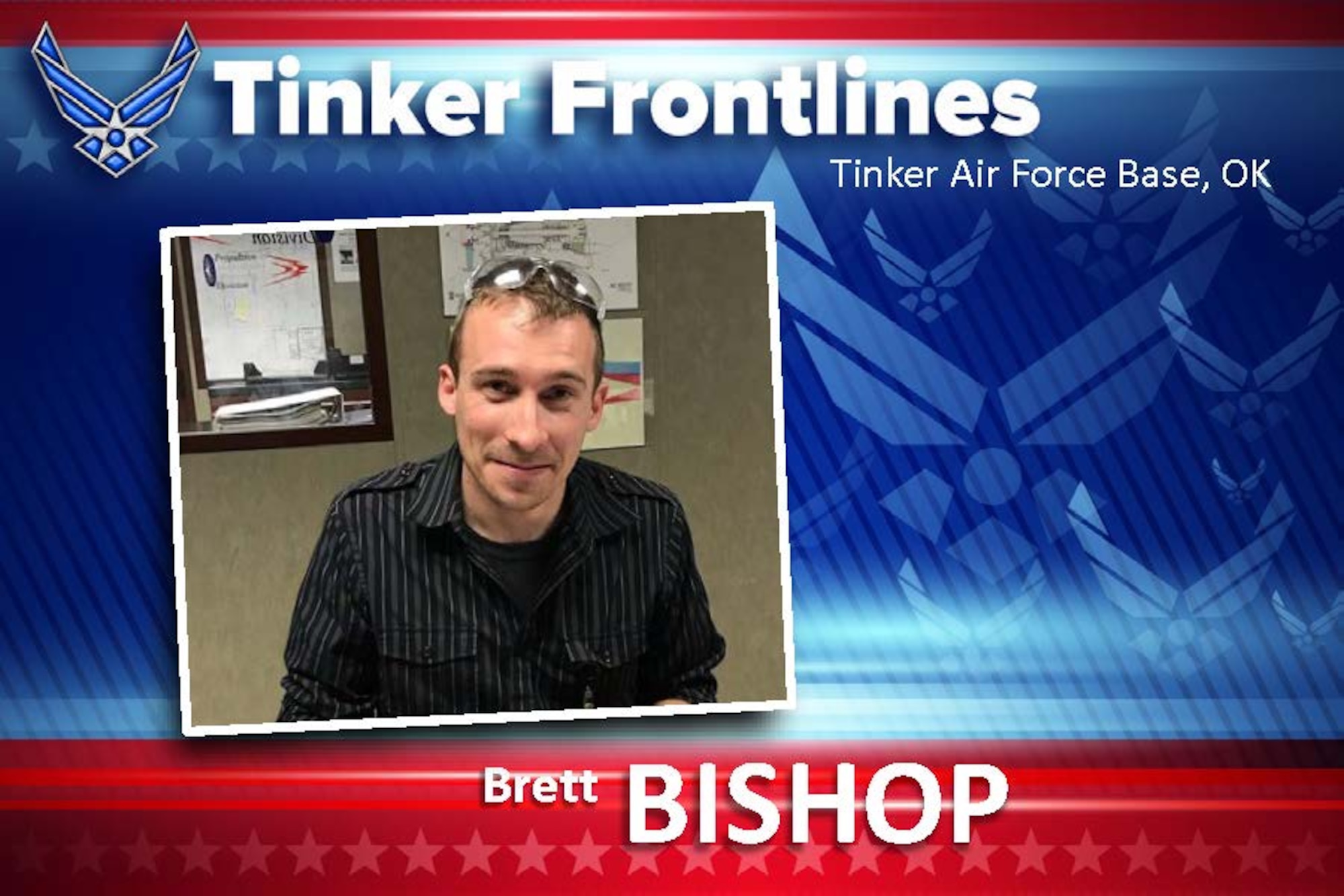 Brett Bishop, a mechanical engineer and facility manager in the 76th Propulsion Maintenance Group, played a crucial role in the group’s COVID-19 response. He worked diligently to ensure workspaces across PMXG’s facilities were prepared to prevent spread of the virus through implementation of physical barriers, hand sanitizer stations and other measures.