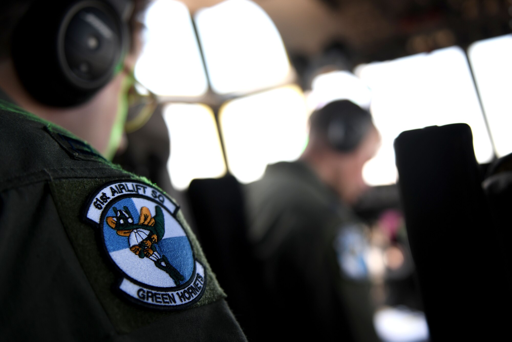 Pilots assigned to the 61st Airlift Squadron prepare a C-130J Super Hercules for take-off at Little Rock Air Force Base, Arkansas, June 6, 2020. More than 20 C-130Js and C-17 Globemaster IIIs flew in formation during the U.S. Air Force Weapons School’s Joint Forcible Entry exercise with numerous other aircraft from across the Air Force. (U.S. Air Force photo by Senior Airman Kristine M. Gruwell)