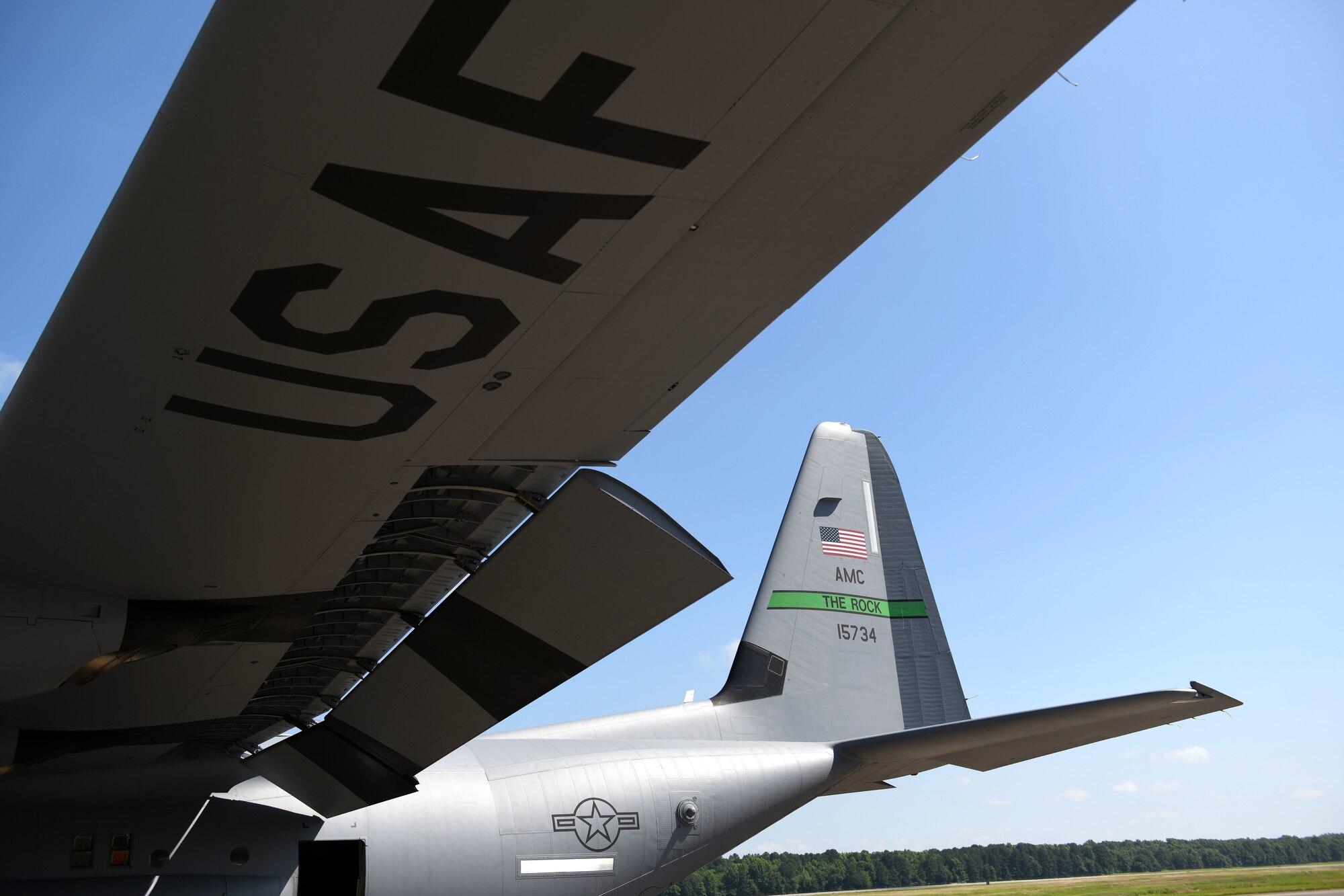 Ten C-130J Super Hercules assigned to Little Rock Air Force Base, Arkansas, participated in the U.S. Air Force Weapons School’s Joint Forcible Entry exercise near Las Vegas, Nevada, June 6, 2020. Each C-130J within the JFE training scenario simulated dropping approximately 70 paratroopers while in the formation.  (U.S. Air Force photo by Senior Airman Kristine M. Gruwell)