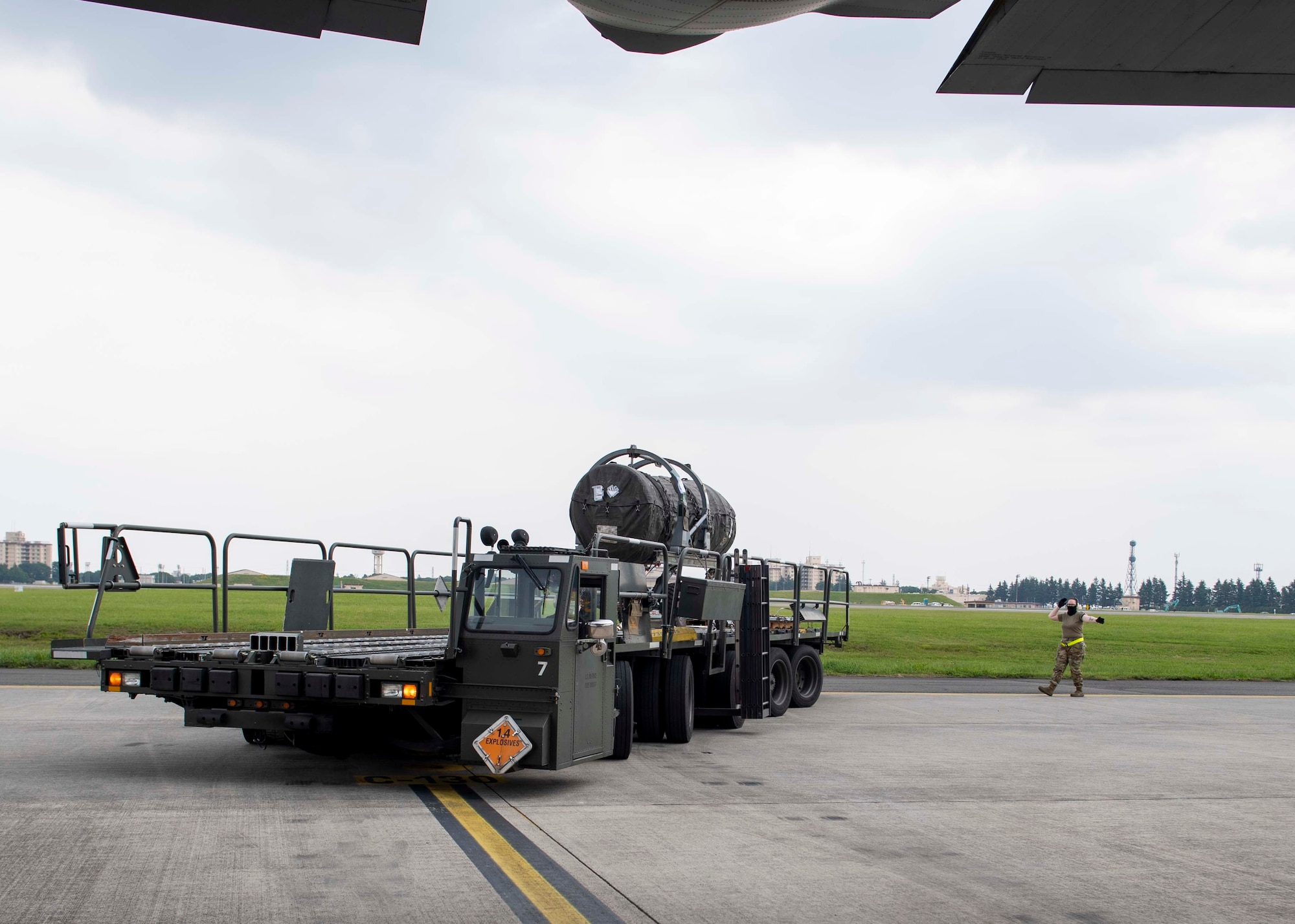 The 35th Logistics Readiness Squadron coordinated with the 36th Airlift Squadron from Yokota Air Base, Japan to conduct airland cargo training at Misawa AB, Japan, May 28.