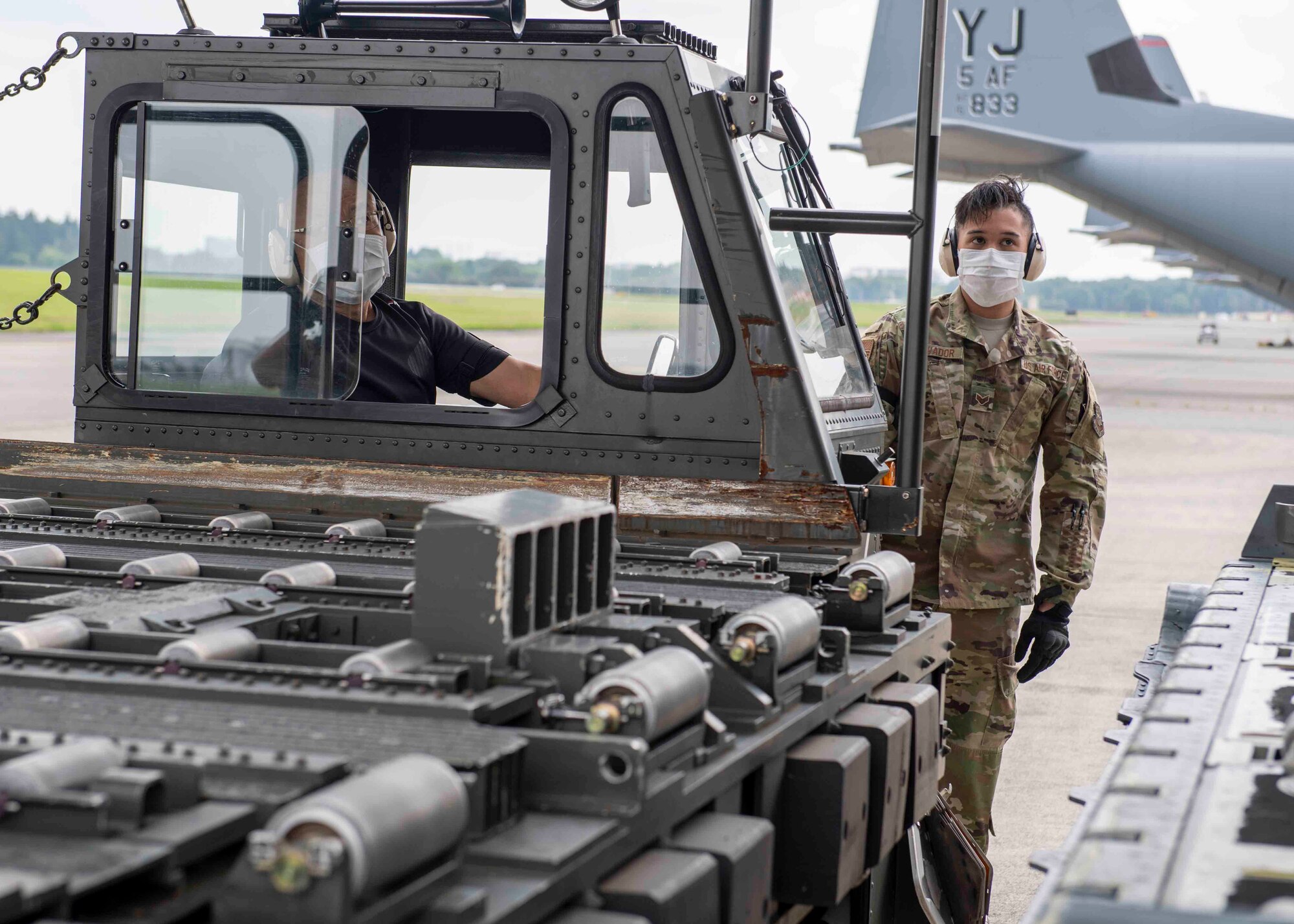 The 35th Logistics Readiness Squadron coordinated with the 36th Airlift Squadron from Yokota Air Base, Japan to conduct airland cargo training at Misawa AB, Japan, May 28.