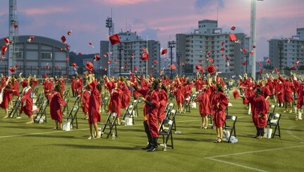 High School on U.S. Navy Base in Japan Holds Socially Distanced Graduation Ceremony