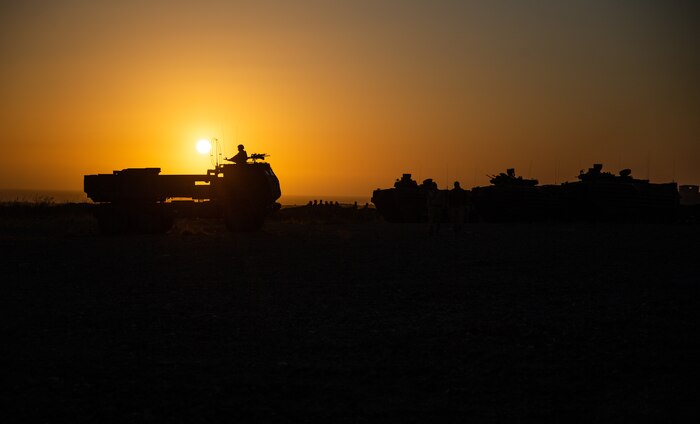U.S. Marines conduct simulated fire missions with a M142 High Mobility Artillery Rocket System during an exercise at San Clemente Island, May 2.