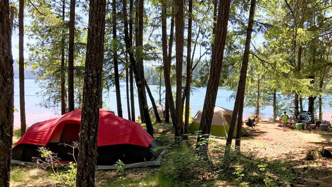 Tent campers at Lost Creek Lake's Four Corners campground.