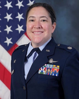 Official photo of Lt. Col. Veronica Williams in service dress uniform
