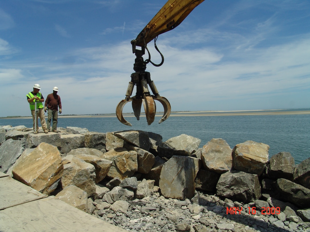 The Townsends Inlet to Cape May Inlet Coastal Storm Risk Management Project includes 2.2 miles of seawall along the Townsends Inlet frontage of Avalon and the Hereford Inlet frontage of North Wildwood.