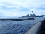 USS Preble interdicts a semi-submersible vessel in the Eastern Pacific Ocean.