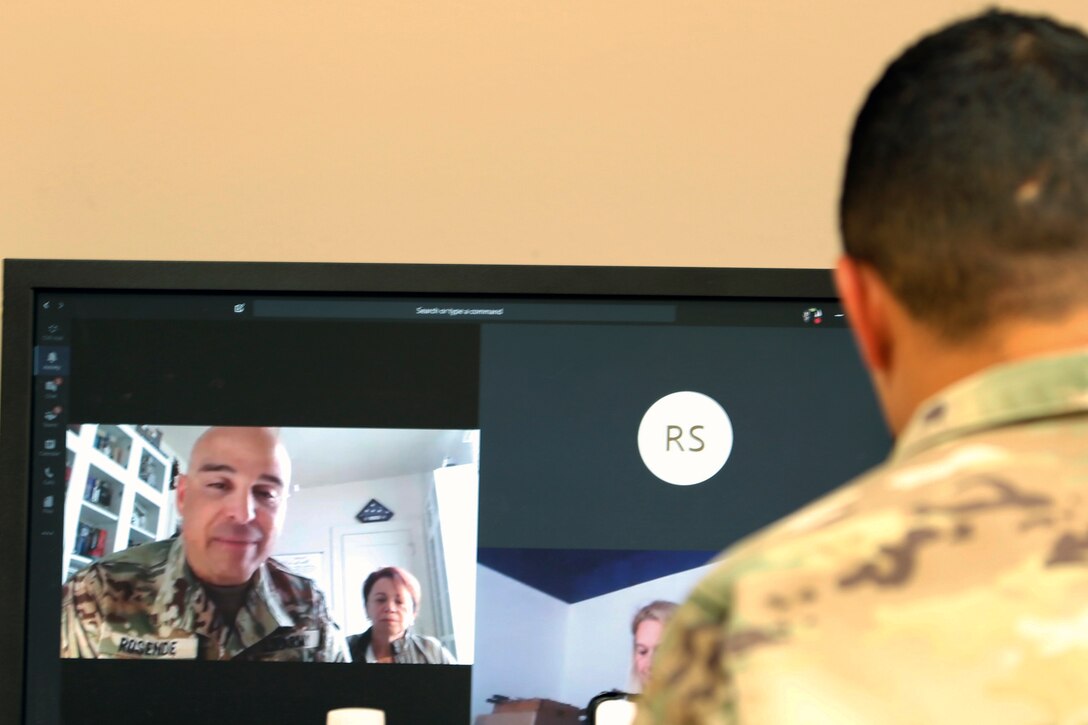 Army Reserve unit combines technology with tradition during virtual change of command ceremony