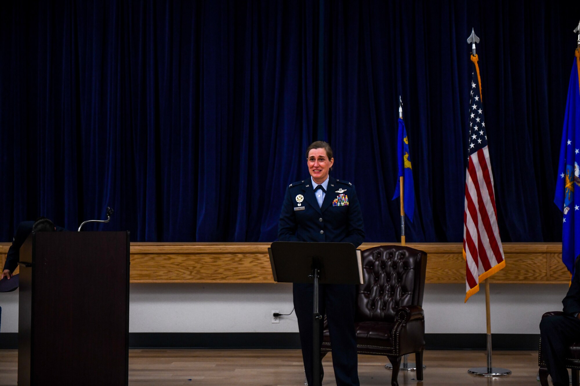 Col. Heather Fox assumed command of the 9th Reconnaissance Wing and Beale Air Force Base during a change of command ceremony June 11, 2020, at Beale Air Force Base, California.